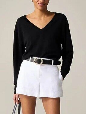 NWT J. Crew White 3” Harbor Short in Linen, Size Medium